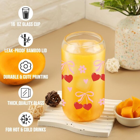 Cherry Bow Cup/Tumbler for Hot/Cold Drinks - Picture 2 of 2